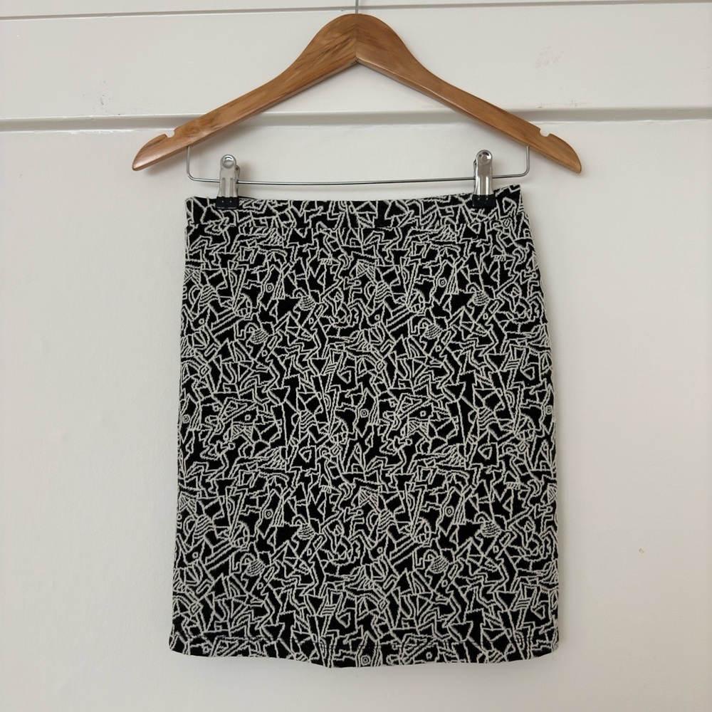 Gentle Fawn Patterned Miniskirt - Size S - Black/White